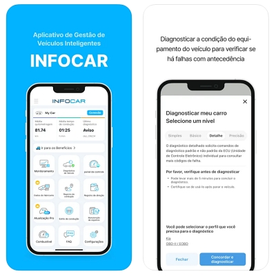 Aplicativos gratuitos para diagnóstico automotivo